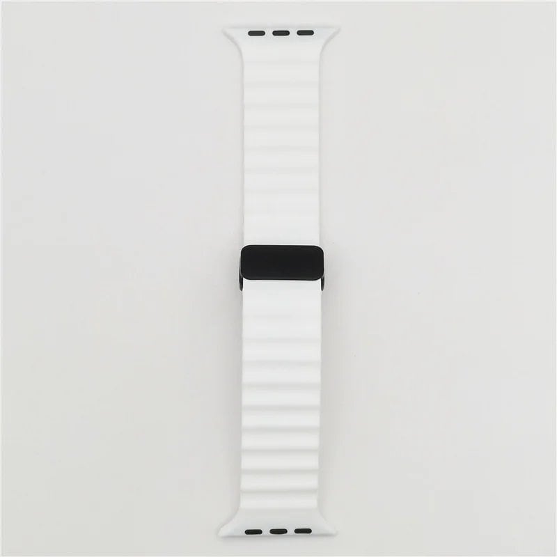 Magnetic Buckle Strap for Apple Watch - Compatible with Ultra 2/SE/Series 3-9, 49mm/45mm/44mm/40mm/41mm/38mm/42mm Silicone Bracelet, Band Color: mm, Parallel Import