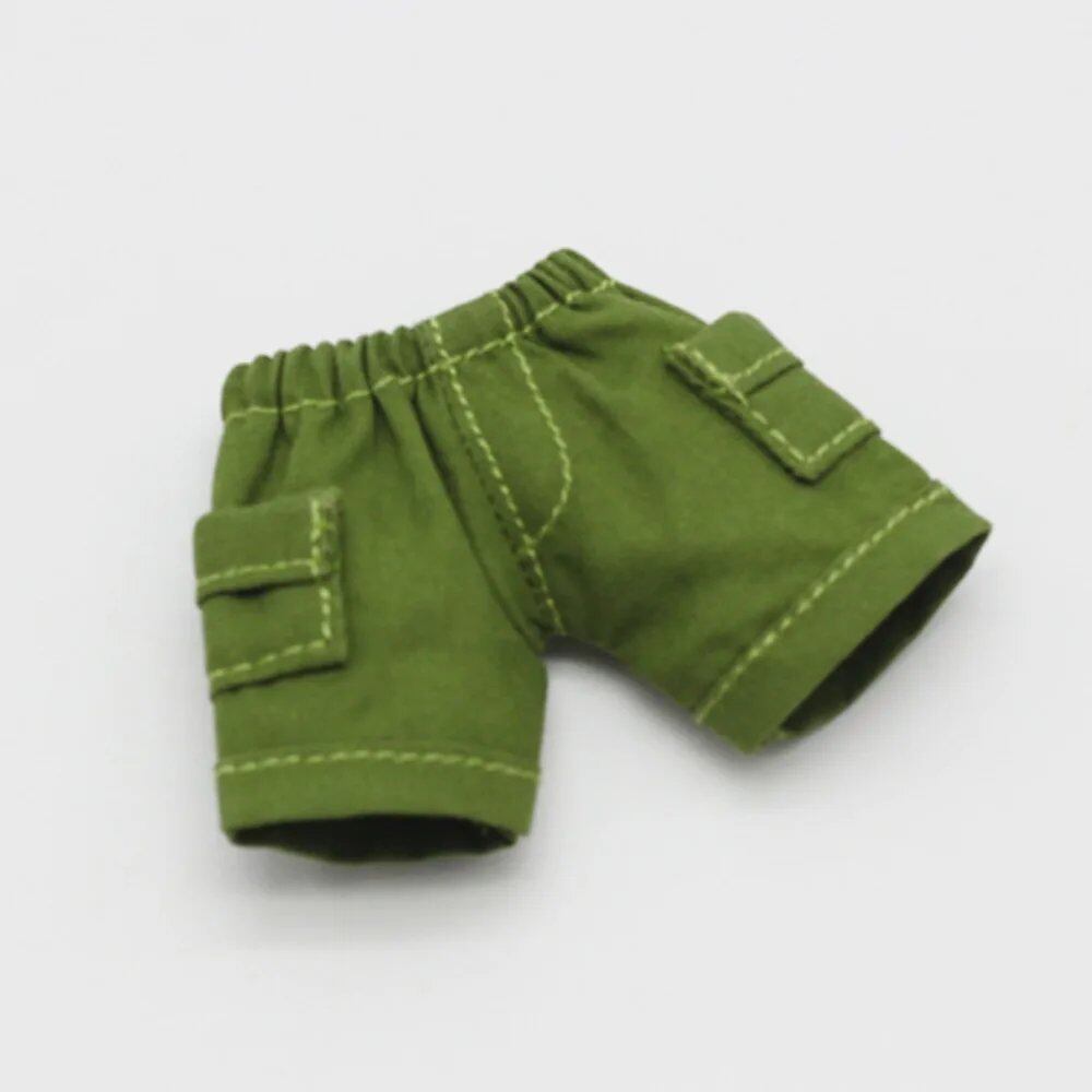 Denim Shorts with Pockets for 1/11 OB11 Dolls, Casual Wear for 1/12 BJD Dolls, Children's Toy Doll Accessories, Parallel Import