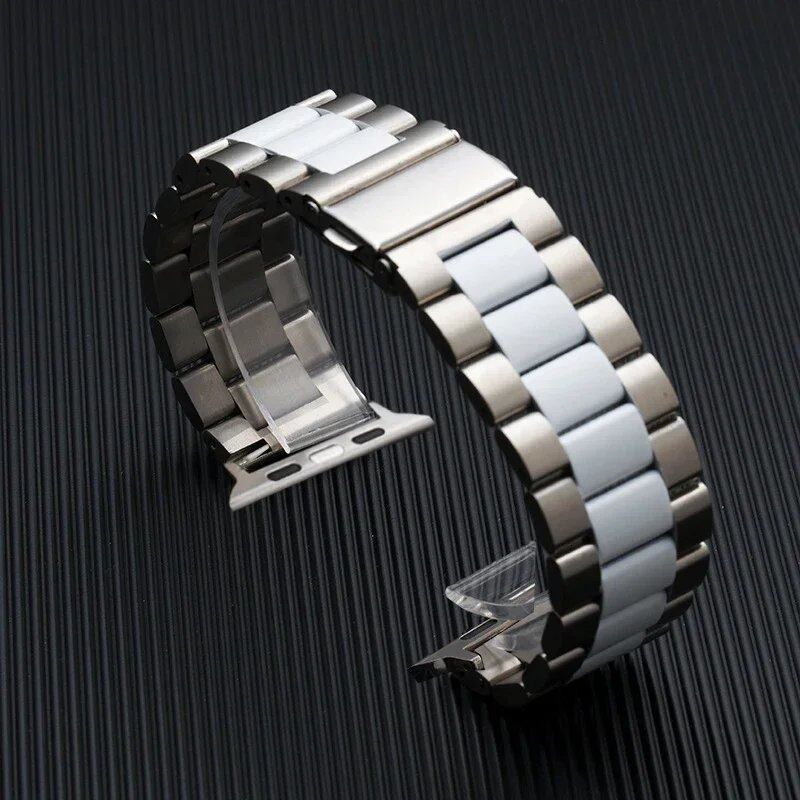 Stainless Steel Strap for Apple Watch 45mm, 44mm, Ultra 2, 49mm, 42mm, 40mm, 41mm, and 46mm, Metal Band, Series 10, 9, 8, 7, 6, 5, 4, 3, SE, Band Color: mm, Parallel Import