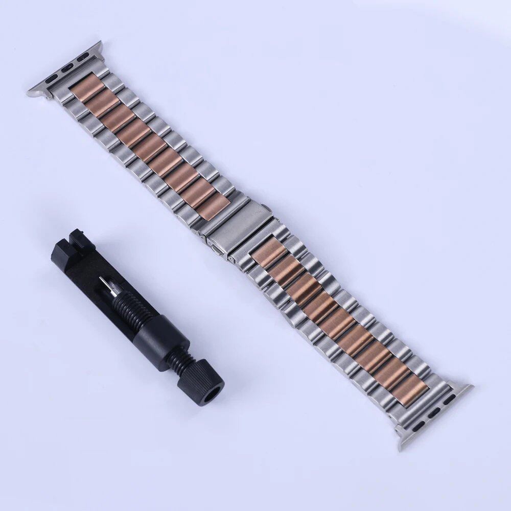 Stainless Steel Metal Band Strap for Apple Watch 10 (46mm) - Compatible with iWatch 10/9/8/Ultra (49mm, 42/44/38mm) - Band Color: mm; Parallel Import
