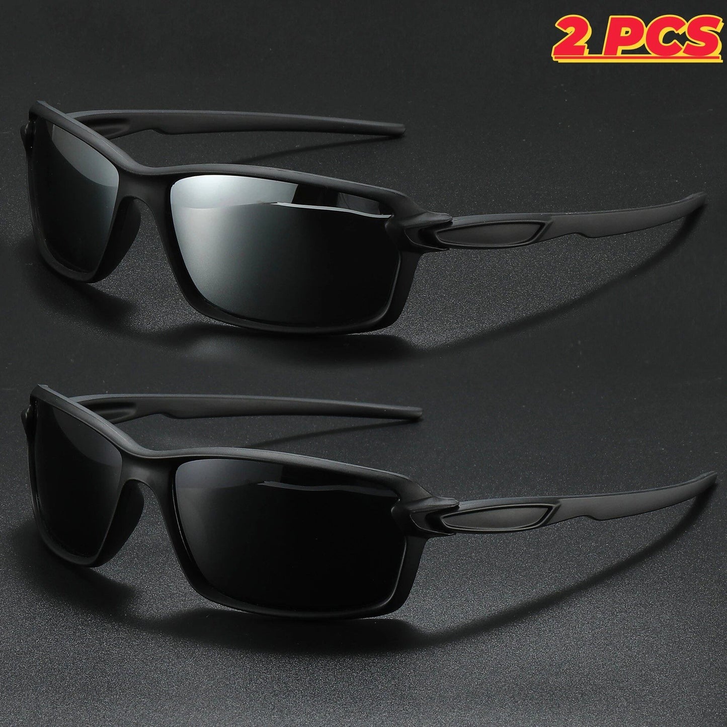 Brand New Polarized Sports Sunglasses, Square Frame, Unisex, Perfect for Running, Driving, and Fishing, UV400 Protection, Parallel Import, Set of 1, 2, or 3