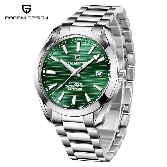 Pagani Design A150 40mm Men's Mechanical Watch, High-Quality Sapphire Crystal, Automatic Movement, NH35 Movement, 100m Water Resistance, Steel, Parallel Import