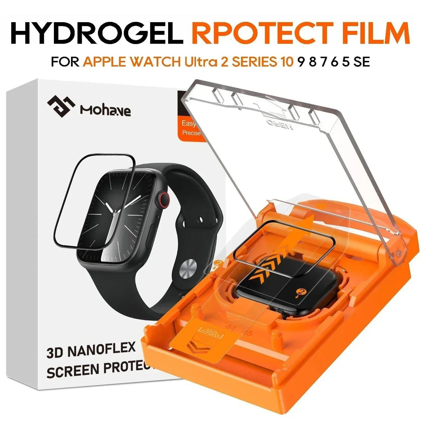 High-quality flexible screen protector for Apple Watch Ultra 2/Series 10, 9, 8, 7, 6, 5, 4, and SE (49mm, 46mm, 45mm, 44mm, 42mm, 41mm) - Parallel import