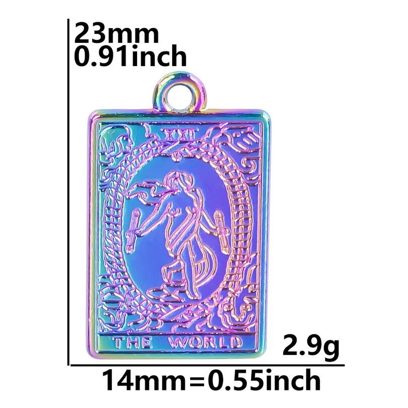 10個セット メッキタロットアクセサリーパーツ DIY用 ジュエリーメイキング材料 ネックレス・イヤリング用チャーム 合金ペンダント まとめ売り 並行輸入品