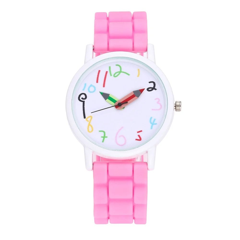 Women's Fashion Watch, Simple Pencil Design, Digital Quartz Watch, Casual, Jelly-Type, Multicolor, Silicone, Dress Watch, Wristwatch, Parallel Import