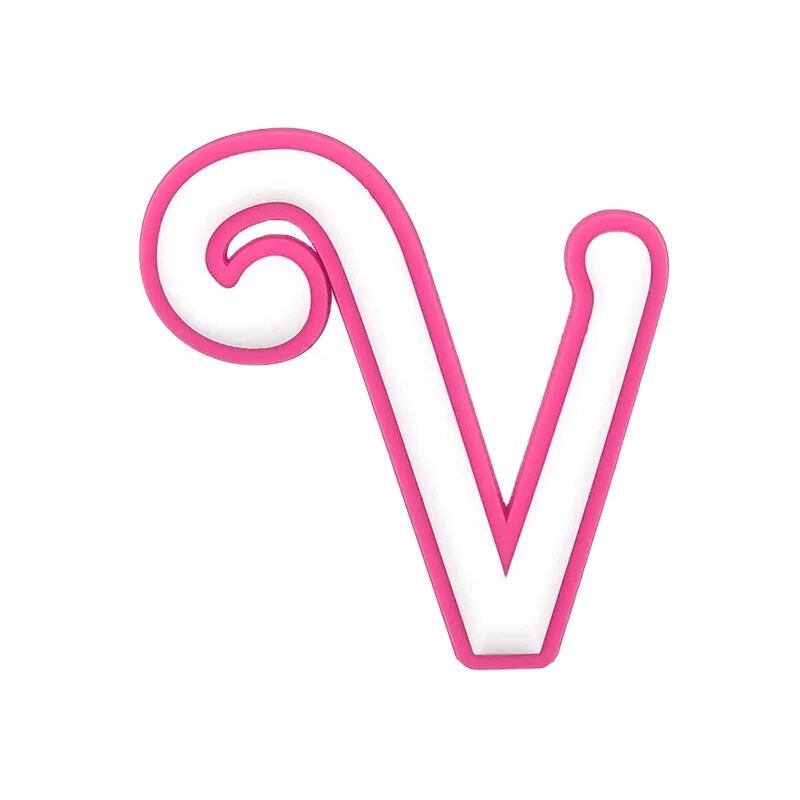 1/26 Scale PVC Pink Greek Alphabet A-Z Charm for Beach Bags, Women's Handbags, and Travel Bags (Pinky Girls) - Parallel Import