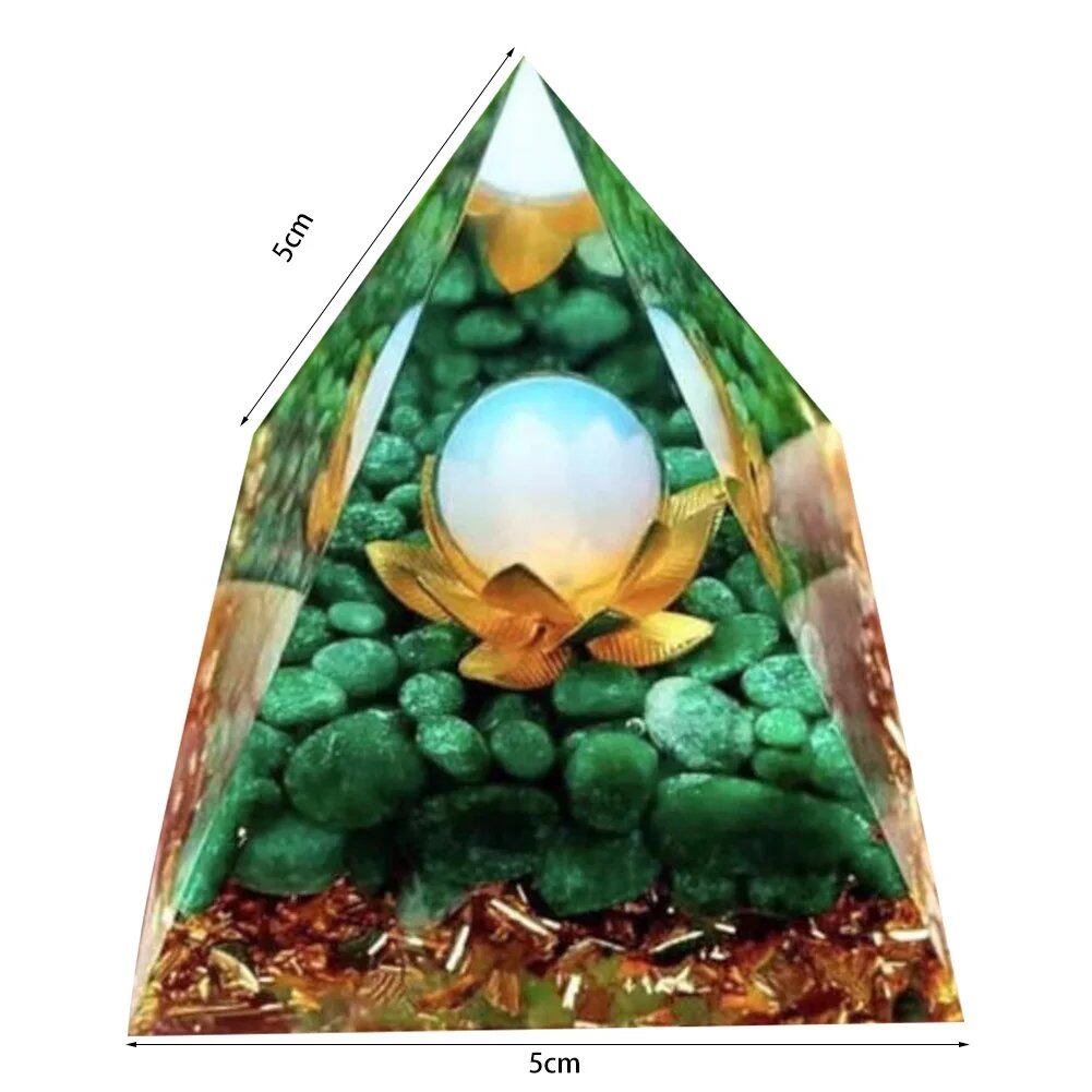 エネルギー発生器 オーゴン・ピラミッド アメジスト&ペリドット ヒーリング天然水晶 レイキ・チャクラ発生器 オーゴナイト・ピラミッド 瞑想ツール ;発送元: 並行輸入品