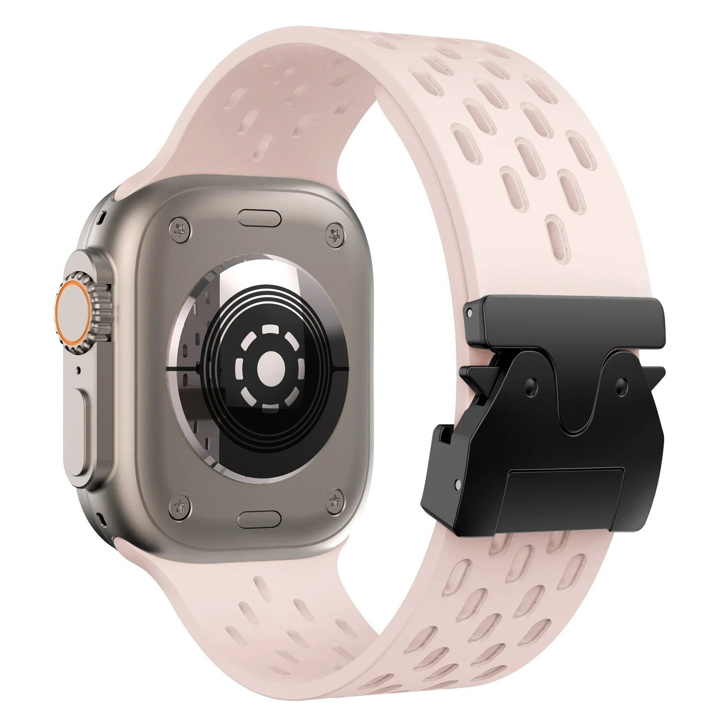 Breathe Silicone Band for Apple Watch - Compatible with Series 10/9/8/7/6/5/4/SE/Ultra 2 (including 49mm) and sizes: 46mm/45mm/44mm/42mm. Band Colors: 42mm, 44mm, 45mm, 49mm, S10-46mm. Ships from: Parallel Import.