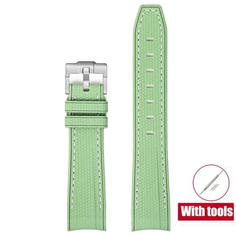 20mm Diving Strap with Curved Ends for Omega and Swatch Moonwatch, Silicone Rubber, Compatible with Rolex, Men's and Women's, Band Color: 20mm; Band Width: 20mm, Parallel Import