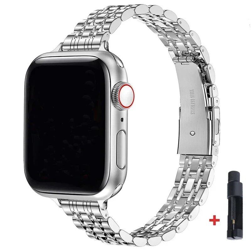 Apple Watch Ultra 2用ステンレススチールストラップ 49mm 42mm 44mm対応 メタルブレスレット iWatchシリーズ10 46mm 9/8/7/6/SE/5/4/3 45mm 41mm対応 バンドカラー:;発送元: 並行輸入品
