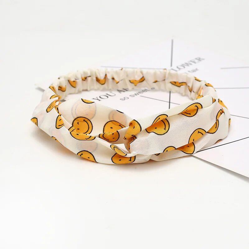 Women's Summer Bohemian Print Headband, Retro Cross Turban, Bandage Bandana, Hair Accessory, Head Wrap, Parallel Import