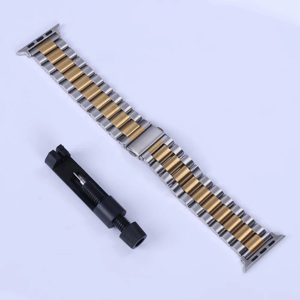 Stainless Steel Metal Band Strap for Apple Watch 10 (46mm) - Compatible with iWatch 10/9/8/Ultra (49mm, 42/44/38mm) - Band Color: mm; Parallel Import