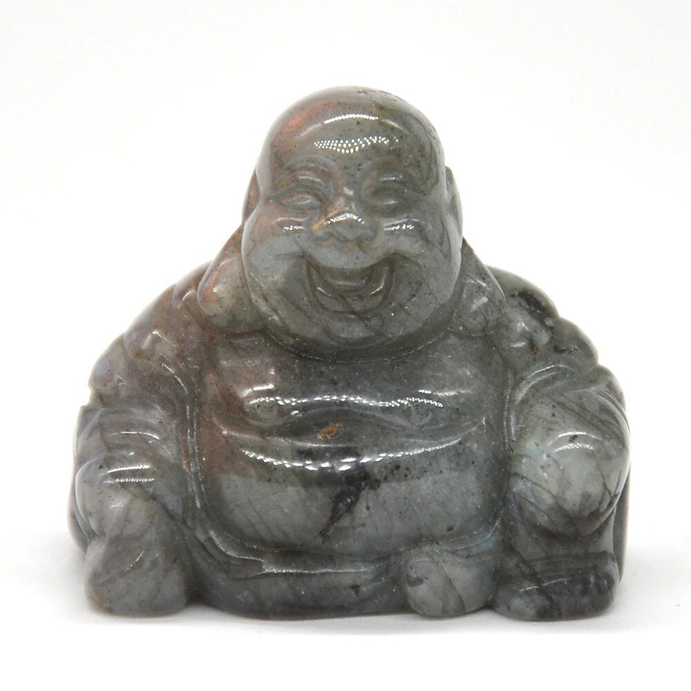 1.2-inch Buddha Statue, Natural Healing Crystal Reiki Chakra Figurine, Spiritual Stone Sculpture, Home Decor, Parallel Import