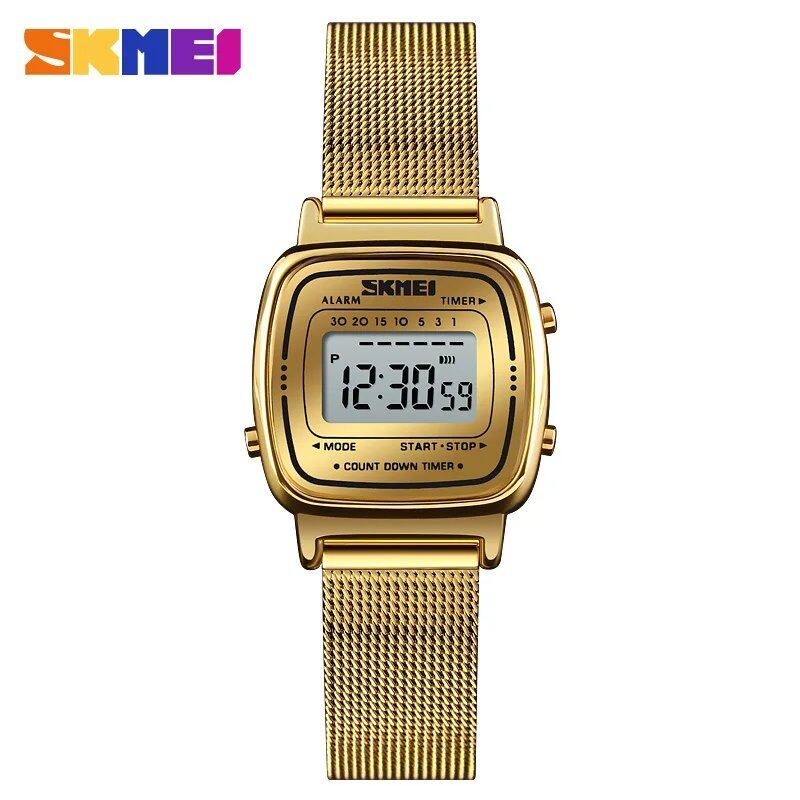SKMEI Small Dial Digital Watch, Women's Sports Watch, Luxury Brand, 3 ATM Water Resistant, Color: Parallel Import