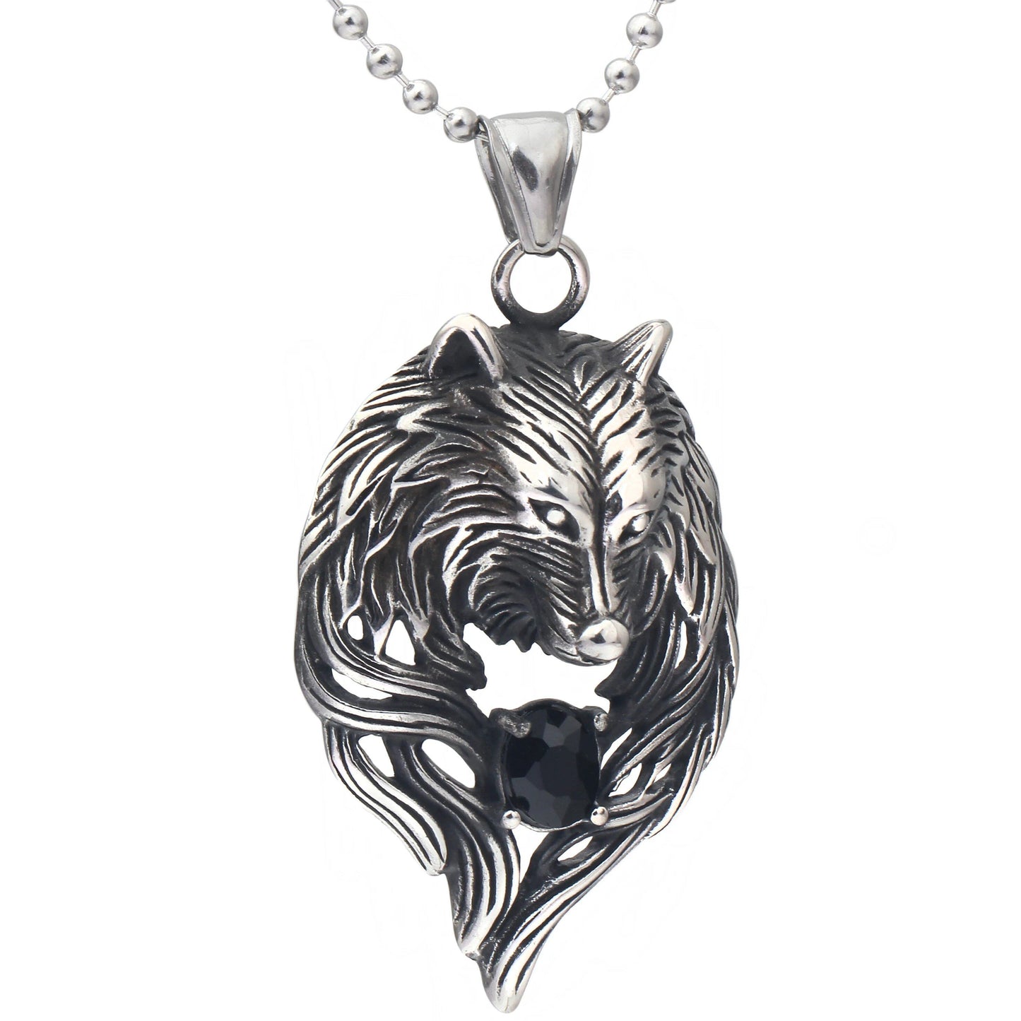 316L Stainless Steel Zodiac Cock Pendant & Necklace with Steel Ball Chain, Unique Walking Chicken Necklace, Metal Color, Parallel Import