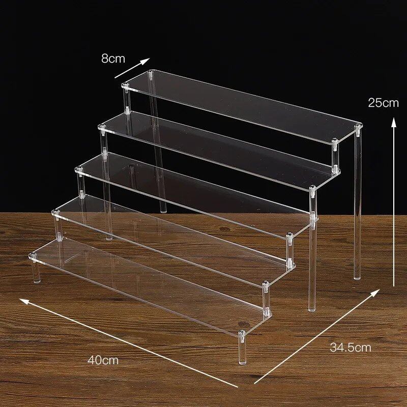1-5 Tier Acrylic Display Stand/Clear Case (for Cupcakes, Perfume, Dolls, Amiibo, and Funko POP Figures) Color: Parallel Import