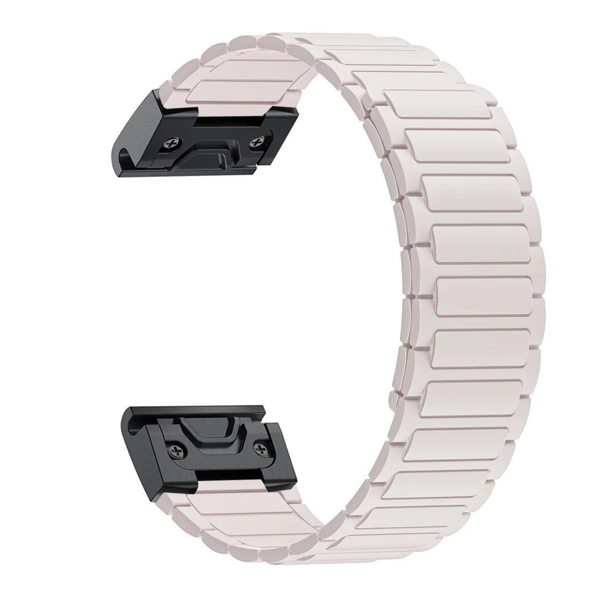 26mm Magnetic Silicone Loop Bracelet Band for Garmin Fenix 7X, 7 Pro, 6X, 5X, 5 Plus, Tactix 7, Forerunner 965, 955, and Enduro 2. Band Color: ; Band Width: 26mm. Parallel Import.
