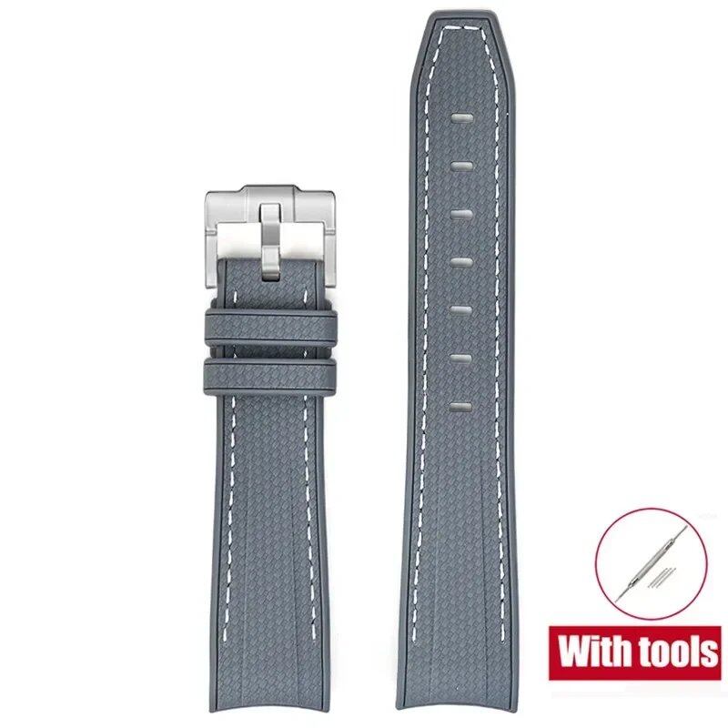 20mm Diving Strap with Curved Ends for Omega and Swatch Moonwatch, Silicone Rubber, Compatible with Rolex, Men's and Women's, Band Color: 20mm; Band Width: 20mm, Parallel Import