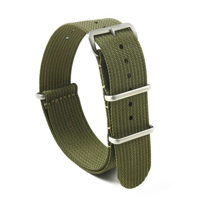 Military Style Nylon Universal Striped Replacement Watch Strap for 20mm and 22mm Watches, Army Sport Nylon Braided Belt, Band Color: mm, Parallel Import