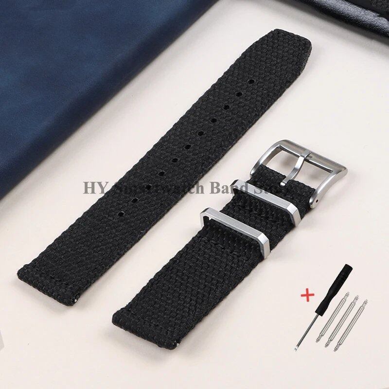 Cotton-Nylon Watch Strap, Military Sport Band, Compatible with Huawei Watch GT2/GT3, Quick Release Bracelet for Tudor, Band Color: mm, Parallel Import