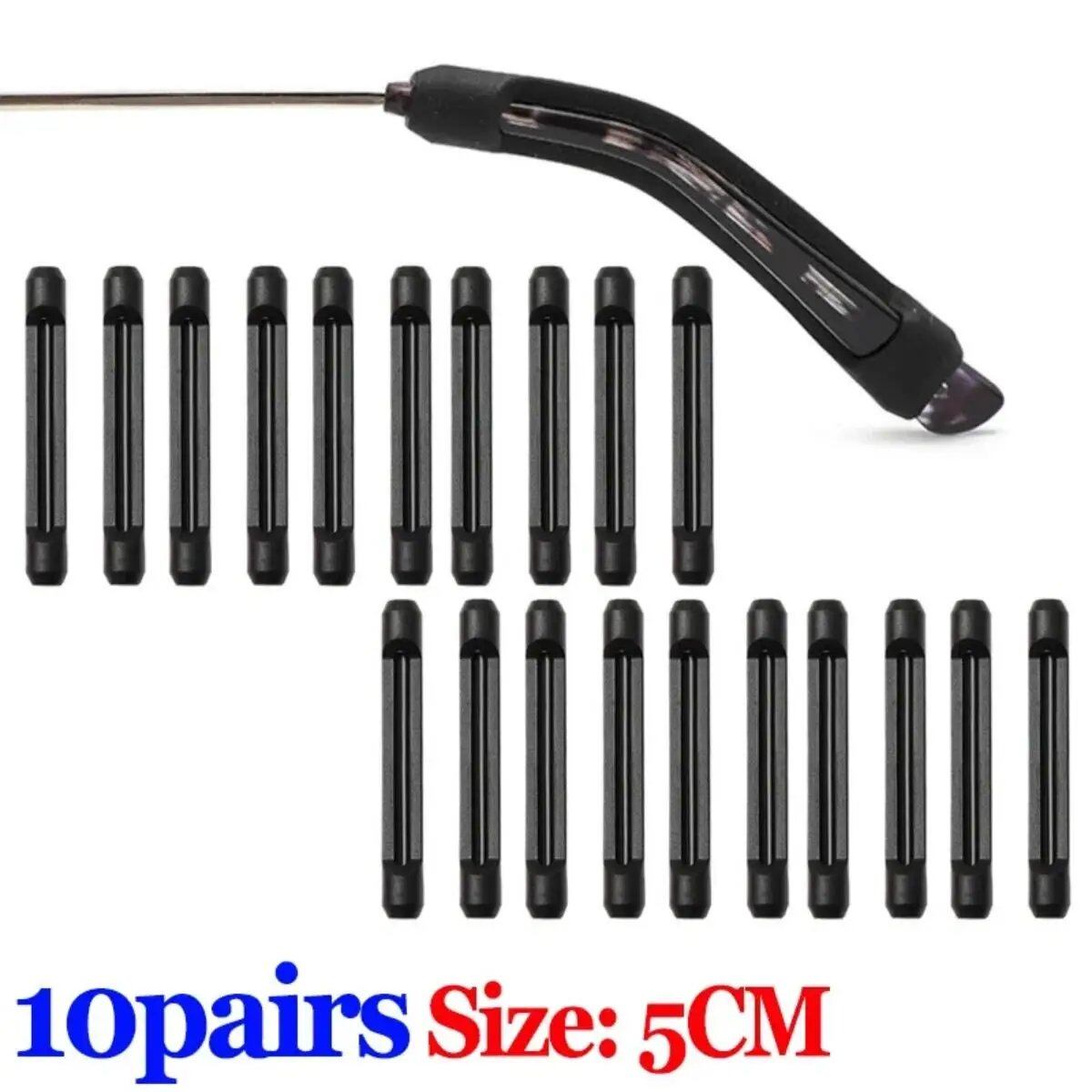 10/20-Piece Set of Anti-Slip Silicone Eyeglass Sleeves, Frame Legs, Drag, Ear Hooks, Brackets, Drop Prevention, Convenient Eyeglass Accessories, Parallel Import
