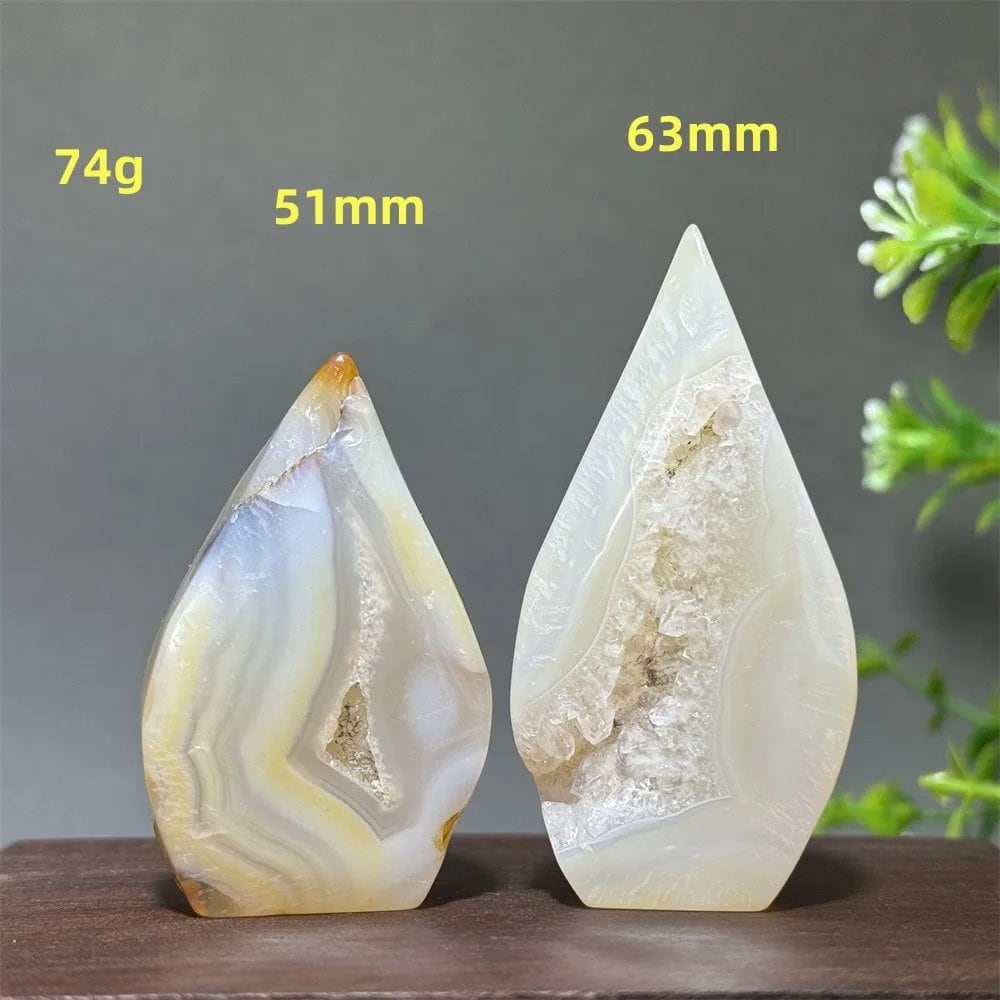 Natural Yellow Agate Geode, Freeform Torch, Mineral Energy, Home Furnishings, Meditation, Aura, Prayer, Altar, Gift, Parallel Import