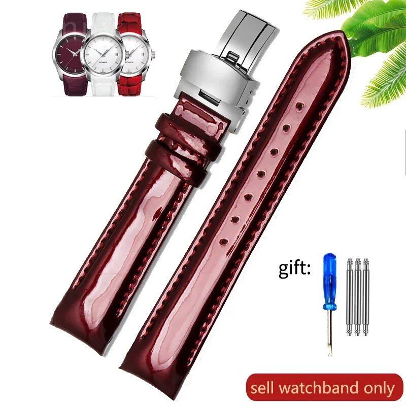 Tissot 1853 T035 Genuine Leather Women's Watch Band, Waterproof and Sweatproof, 18mm, Accessories, T035210a, T035207, Band Color: Parallel Import