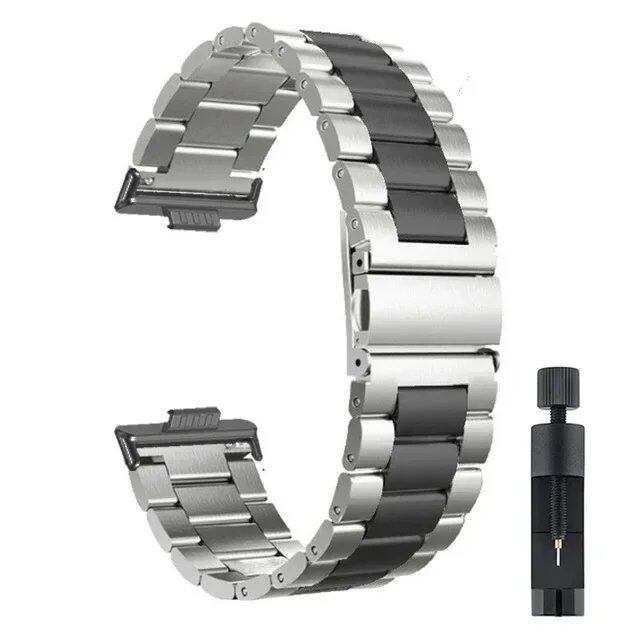 Stainless Steel Metal Band Replacement Strap for Huawei Watch Fit 3/Fit 2, Band Color: Parallel Import