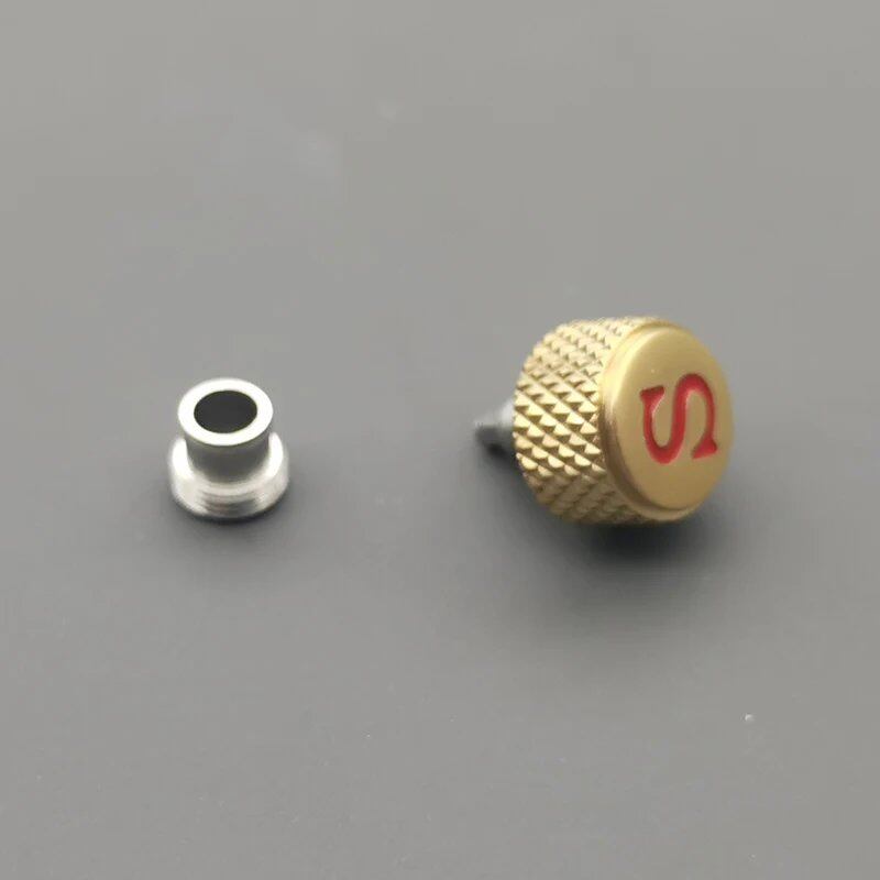"MOD SKX007 SKX009 Watch Case Crown - Compatible with NH35 and NH36 Movements, S Logo, Polished Finish, Silver/Gold/Rose/Black/Blue Crown Parts" Parallel Import