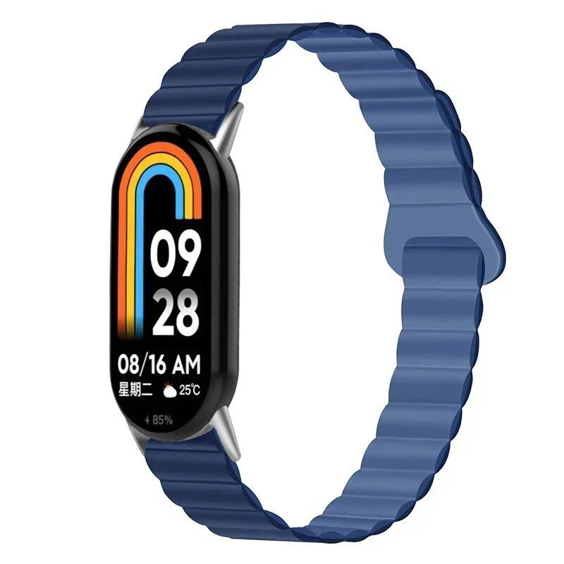 "Xiaomi Mi Band 8/9 Silicone Magnetic Strap, Sports Wristband, Accessory, Bracelet with Watch Case" Band Color: Parallel Import