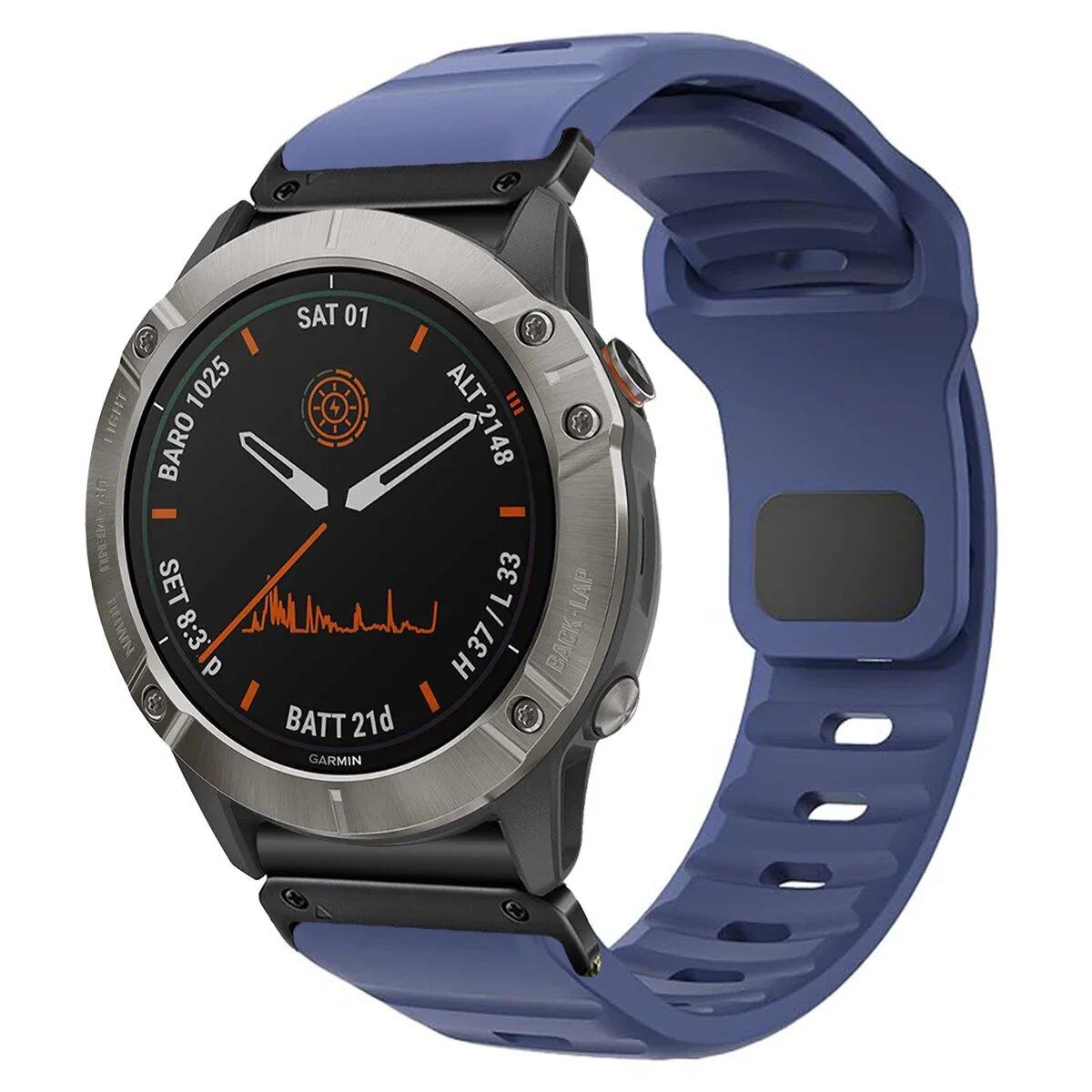QuickFit Silicone Strap for Garmin Fenix 8, E, 7, 7X, 6X, Pro, 5X Plus, Epic, Pro Gen 2, 47mm, 51mm, Enduro 3, Gapless, 22mm, 26mm, Watch Band, Size: 2; Ships from: Parallel Import