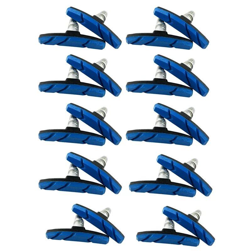 Set of 1/2/4/6/10 Silent Brake Pads for MTB and Road Bikes, Bicycle V-Brake Shoes, Durable Cycling Accessories, Color: Parallel Import