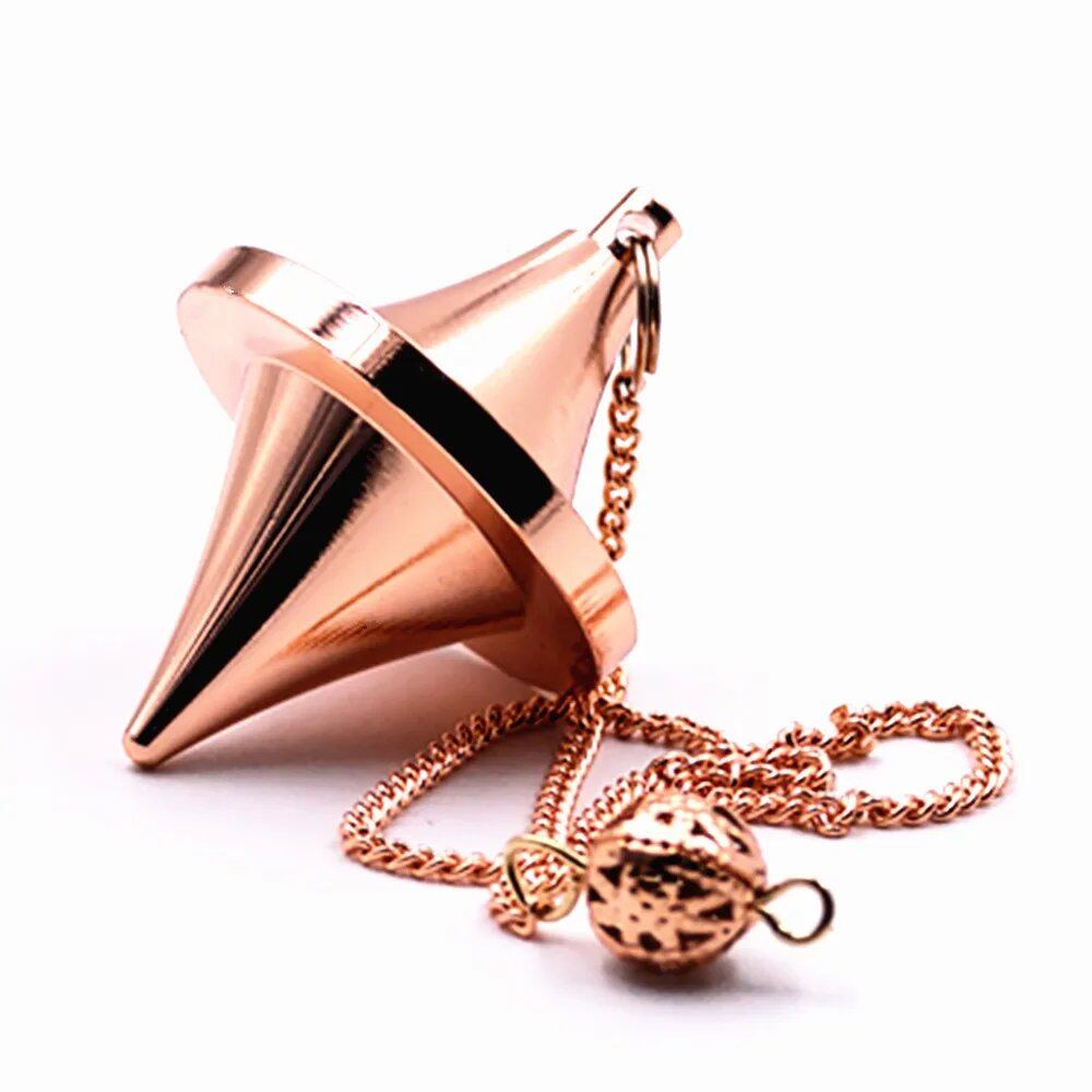 Ya.x Spinning Top Design Reiki Pendulum - Brass Metal Pendulum for Divination, Chakra Testing, and Spiritual Energy (Imported)