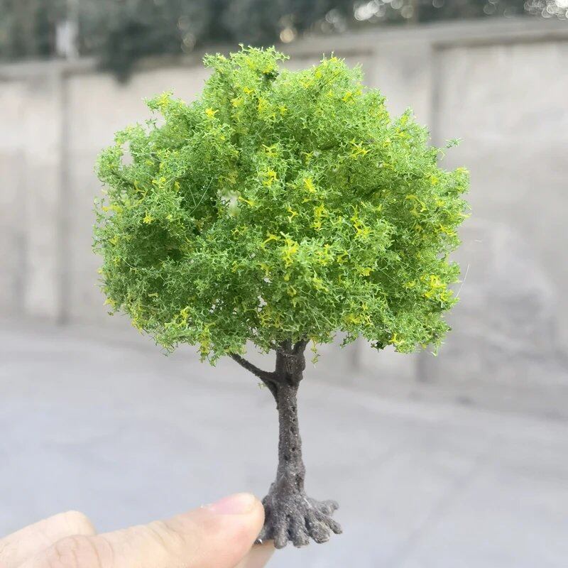 10/15/23cm Spring Tree Model, Fresh Green, Light, Delicate Handmade Wire Tree, Precision Scale Model Train, Railway Layout, Color: Parallel Import
