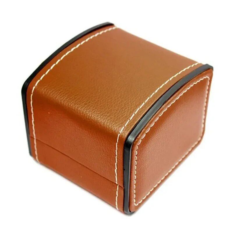 Portable Watch Box, PU Leather Watch Case, Storage Holder for Men and Women, Bracelets, Vintage Jewelry Box with Leather Cushion, Color: Parallel Import
