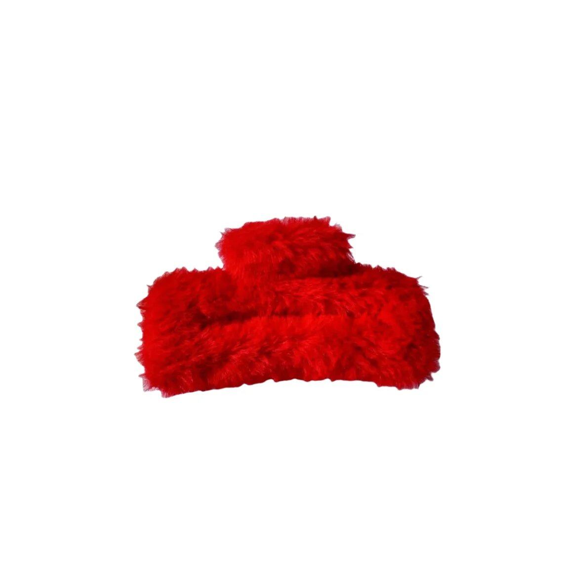 10.5cm Plush Square Hair Claw Clip, Korean Style Simple Multi-Grab Clip, Stylish Shark Clip, Hair Accessory for Women, Parallel Import