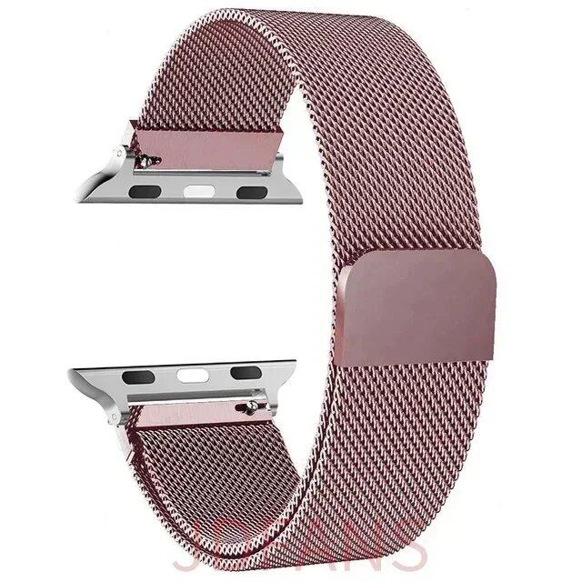 Milanese Loop Strap for Apple Watch, 44mm, 40mm, 45mm, 41mm, 42-38-44mm, Ultra 2, 49mm Metal Band, Compatible with iWatch Series 9, 8, 7, 6, SE, 5, 4, and 3, Band Color: mm, Parallel Import