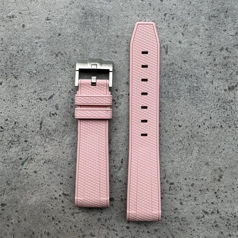 20mm High-Quality Rubber Silicone Strap in Black, Gray, Pink, Yellow, and Blue. Compatible with Omega, Swatch, and Moonwatch. Band Color: Black, Gray, Pink; Band Width: 20mm; Ships from: Parallel Import.