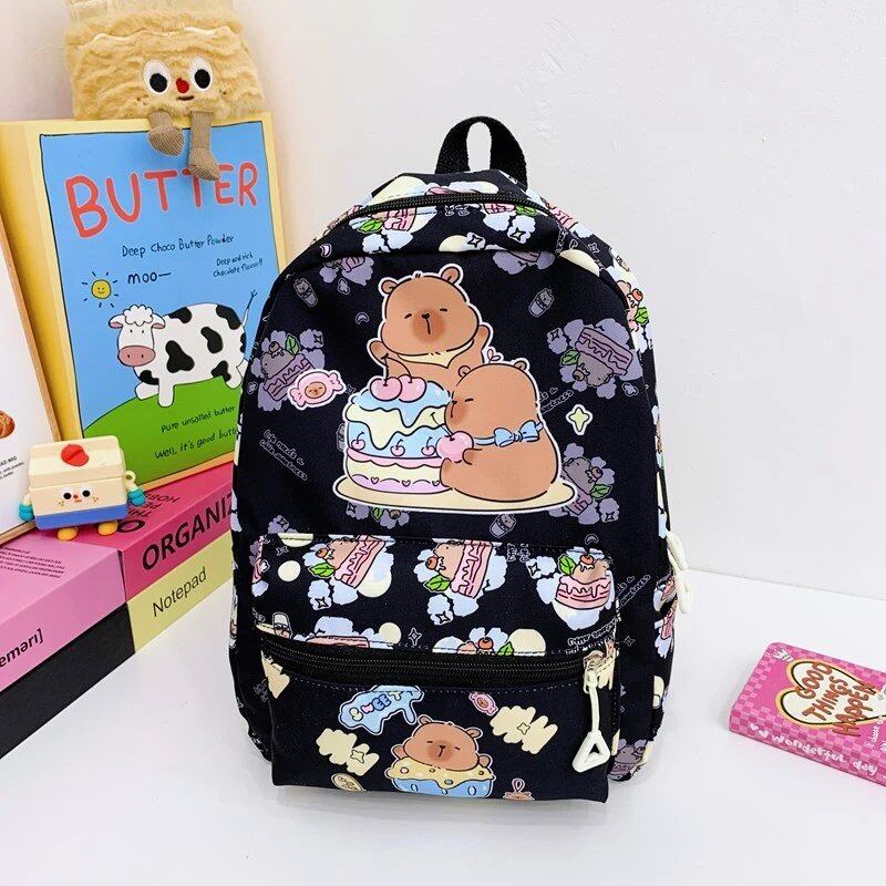 女性用スクールバッグ 防水 大容量 スムージッパー 無地 ティーンズ ガール カジュアル デイパック 学生用品 サイズ:13インチ;色:ブラ 並行輸入品