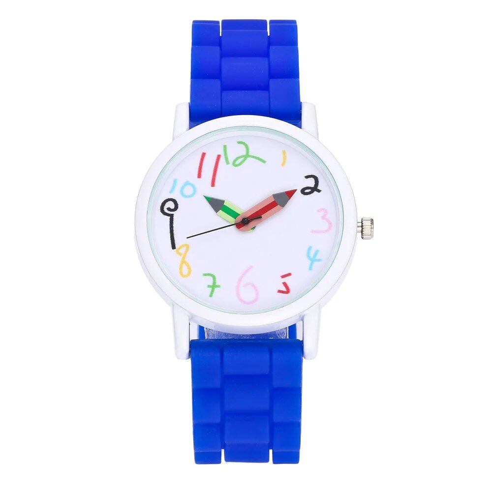 Women's Fashion Watch, Simple Pencil Design, Digital Quartz Watch, Casual, Jelly-Type, Multicolor, Silicone, Dress Watch, Wristwatch, Parallel Import
