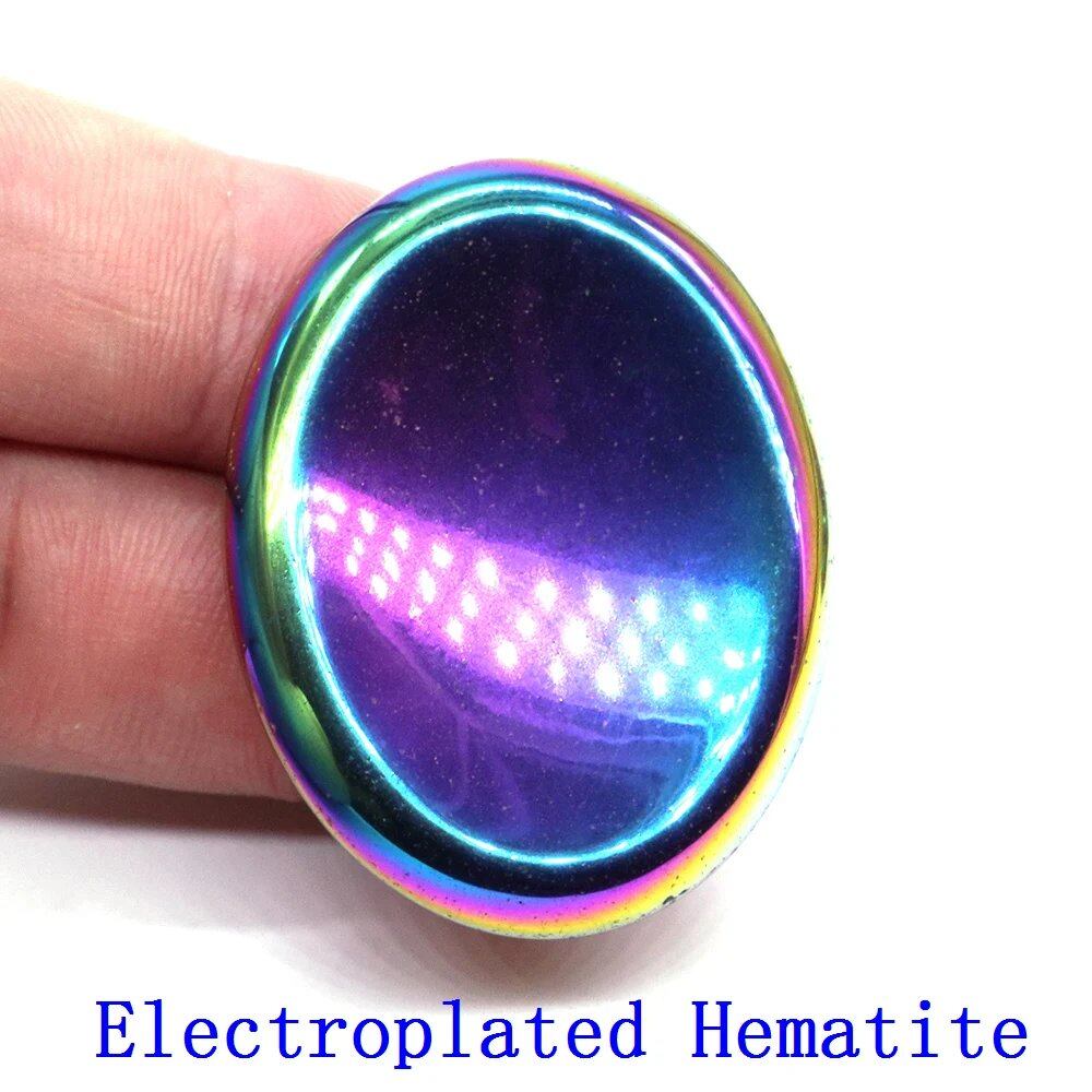 35x45mm Thumb Worry Stone (Stress Relief Stone for Thumb) Oval Massage Quartz Healing Crystal Chakra Energy Therapy Meditation Spiritual Natural Gemstone Decoration Size: Parallel Import