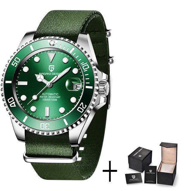 Pagani Design Top Brand Automatic Watch, Luxury Sapphire Crystal, Mechanical Sport Watch, Stainless Steel, Waterproof, Men's Watch, Size: Parallel Import