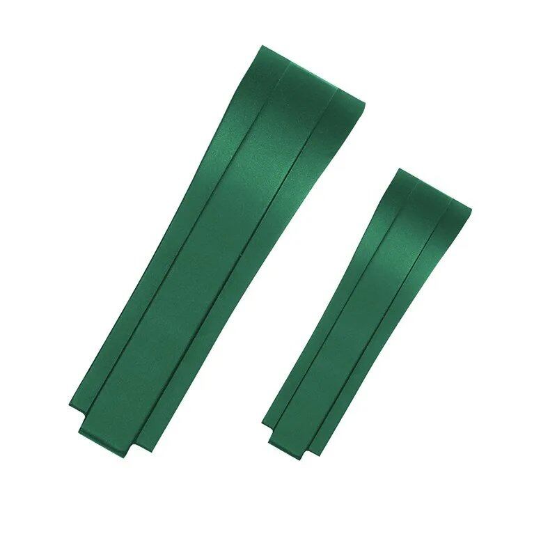 20mm Curved Soft Silicone Watch Band for Rolex Oysterflex - Men's and Women's Sport Bracelet with Folding Buckle, Band Color: 20mm; Band Width: 20mm - No Logo, Parallel Import
