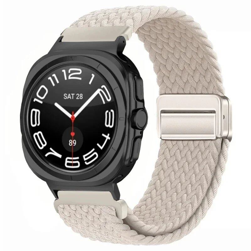 Replacement Nylon Loop Strap for Samsung Galaxy Watch Ultra (47mm) with Magnetic Buckle, Compatible with Galaxy Watch 7 Ultra, Band Color: Compatible with Galaxy Watch Ultra; Band Width: Compatible with Galaxy Watch Ultra (Parallel Import)