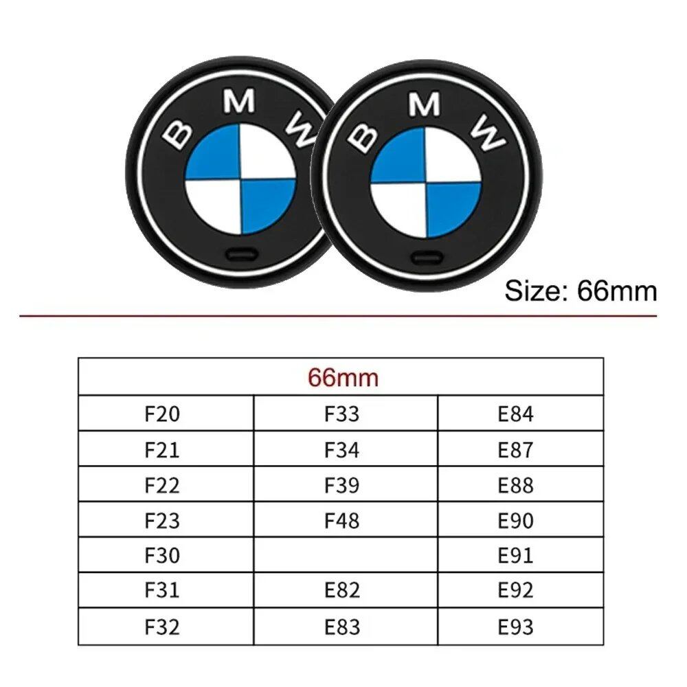 BMW X1 X2 X3 X4 X5 X6 1 2 3 4 5 6 7シリーズ F30 F34 E90 G20 F21 F22 F07 F10 F11 E60 G30 F48 F15 G06 E83対応 車載カップマット 2枚セット カラーmm 並行輸入品