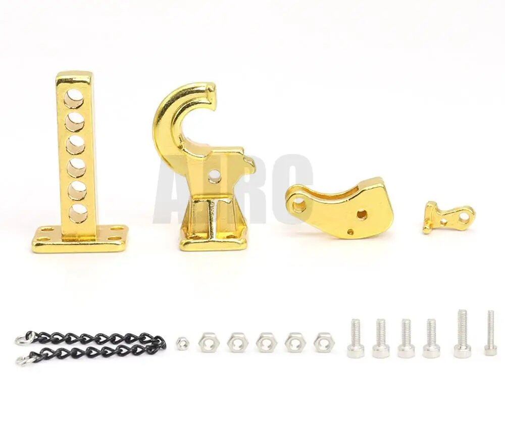 1/10 Scale Metal Tow Hook Trailer Hitch for RC Crawlers (TRX4, TRX6, Axial, SCX10, 90046, 90053, GEN8, D90, D110, RGT) - Compatible with All Colors (Imported)