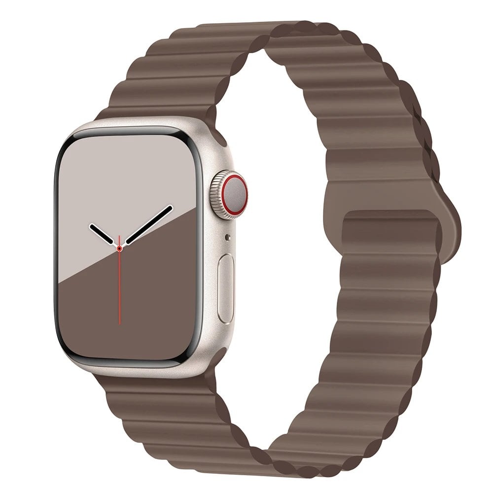 Silicone Loop Magnetic Strap for Apple Watch - Compatible with iWatch Series 8/SE/6/7/Ultra 2/9/10 (44mm/40mm/45mm/49mm/41mm/42mm/46mm) - Band Color: mm; Ships from: Parallel Import