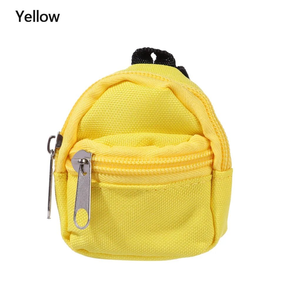 1/6 Scale Miniature Bag Toy for BJD Dolls, Cute Floral School Bag, Dollhouse Decor, Backpack, Doll Clothes Accessory, Parallel Import