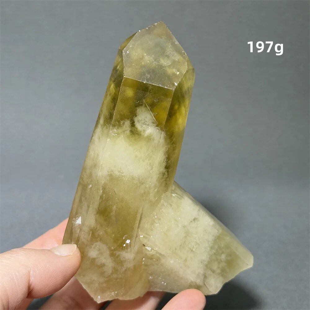 シトリン タワークリスタル 天然クォーツ 鉱石 エネルギー ヒーリング スピリチュアル オーラ 魔術 ホームデコレーション カラー: 並行輸入品