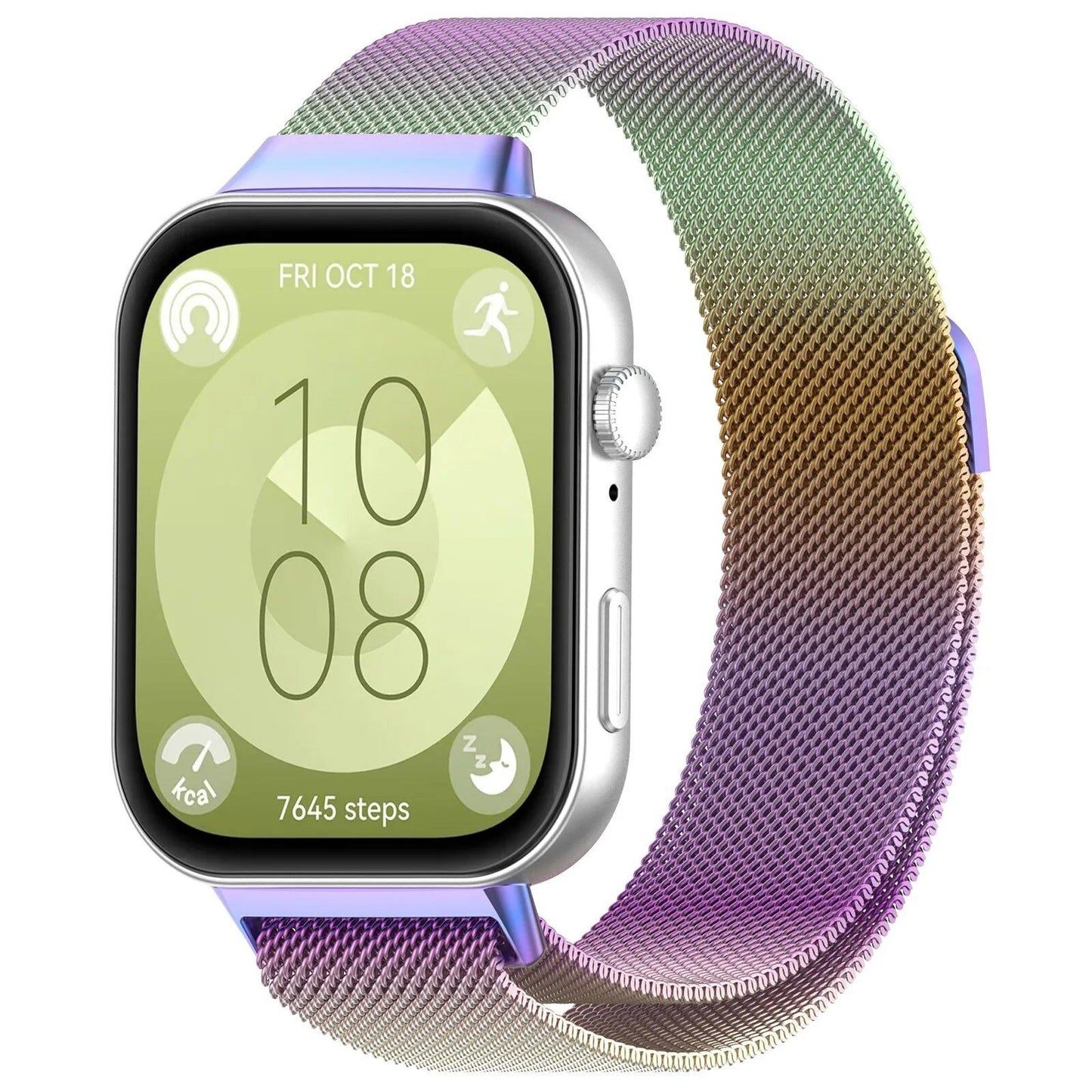 Milanese Loop Strap for Huawei Watch Fit 3/4/4 Pro, Magnetic Stainless Steel Band, Metal Bracelet, Band Color: Parallel Import